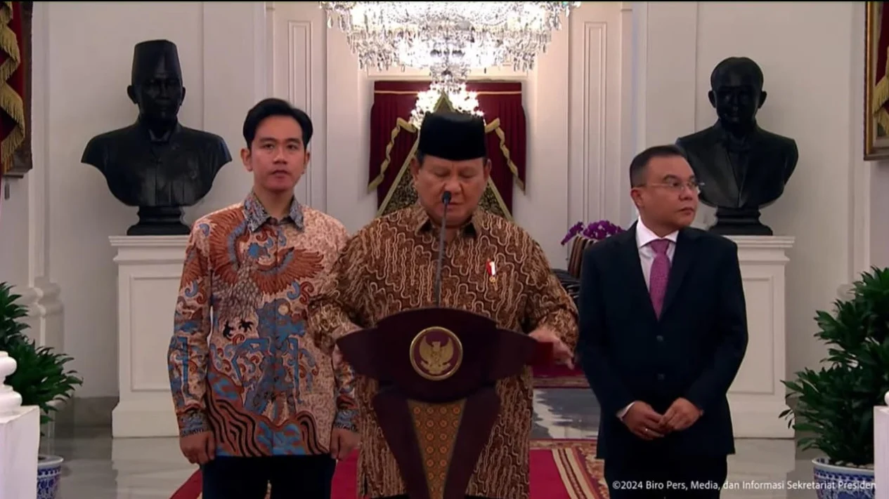 Presiden Prabowo Umumkan Daftar Menteri Ekonomi Kabinet Merah Putih
